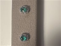 Earrings Artigianale Woman in White Gold Smeraldo OROR-15-253